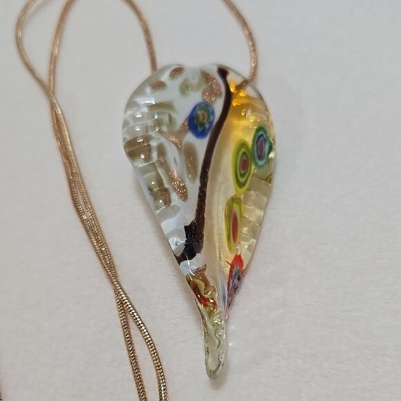 Multicolor Glass Pendant Necklace - Picture 1 of 6